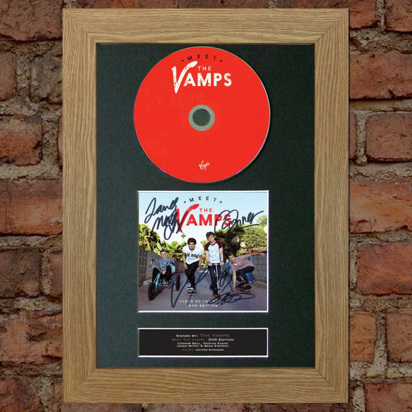 THE VAMPS Dvd Edition Signed DVD Cover Repro MOUNTED A4 Autograph Print (57)