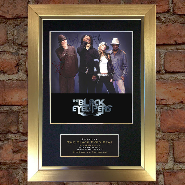 BLACK EYED PEAS Mounted Signed Photo Reproduction Autograph Print A4 205