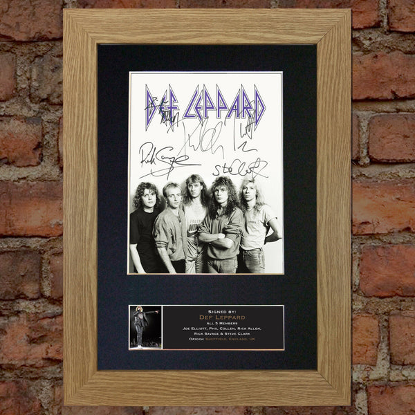 DEF LEPPARD (RARE) Quality Autograph Mounted Signed Photo Repro Print A4 695