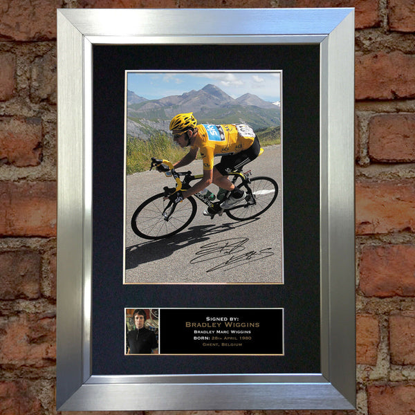 BRADLEY WIGGINS Mounted Signed Photo Reproduction Autograph Print A4 277