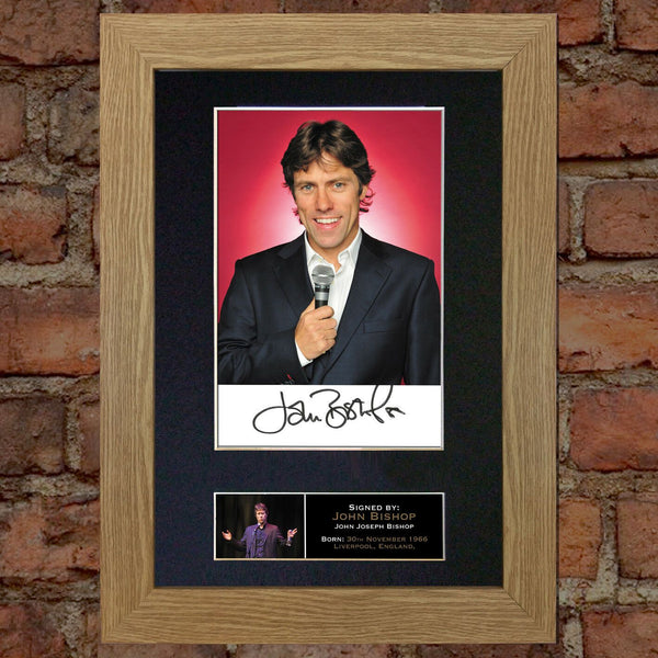 JOHN BISHOP Autograph Mounted Signed Photo Reproduction Print A4 181