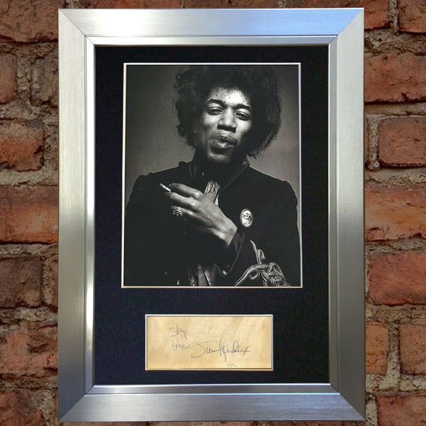 JIMI HENDRIX Mounted Signed Photo Reproduction Autograph Print A4 59