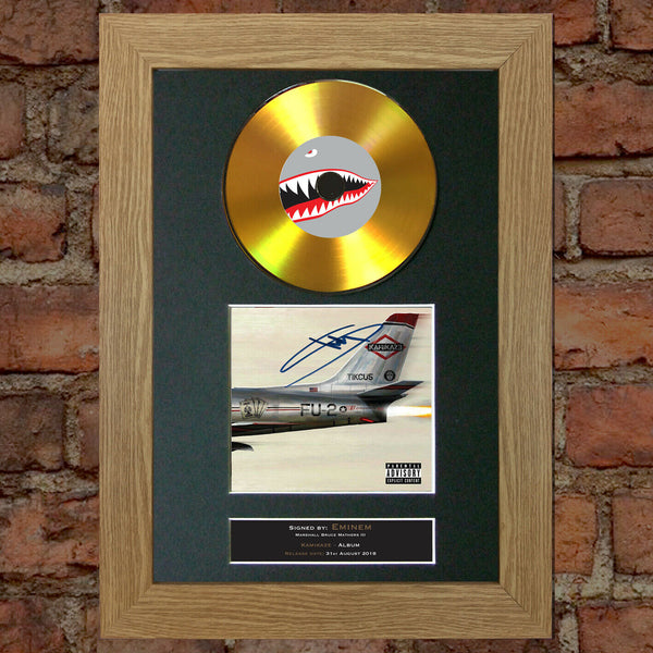 #181 EMINEM Kamikaze GOLD DISC Cd Album Signed Autograph Mounted Photo Print