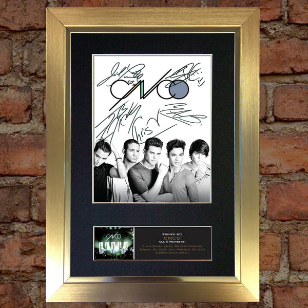 CNCO Band Photo Autograph Mounted Signed Reproduction Print Camacho A4 781