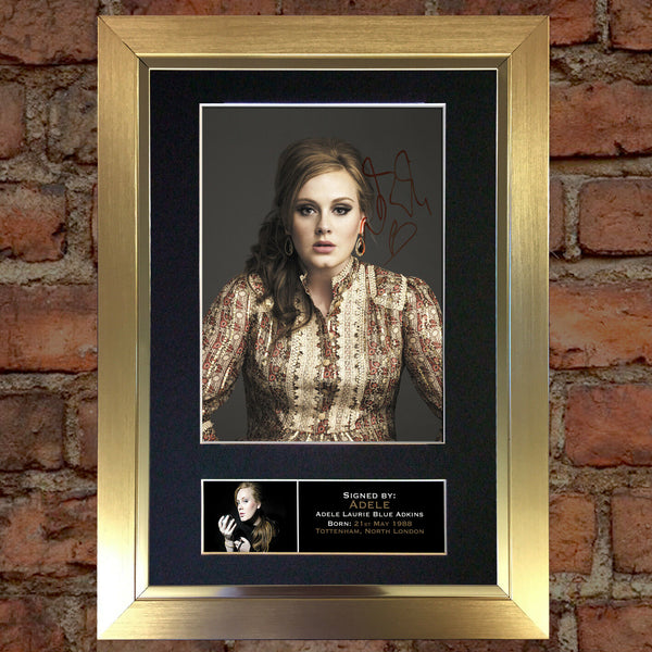 ADELE Signed Mounted Signed Photo Reproduction Autograph Print A4 251