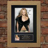 BRITNEY SPEARS Mounted Signed Photo Reproduction Autograph Print A4 238