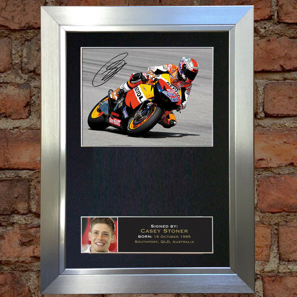CASEY STONER Mounted Signed Photo Reproduction Autograph Print A4 44