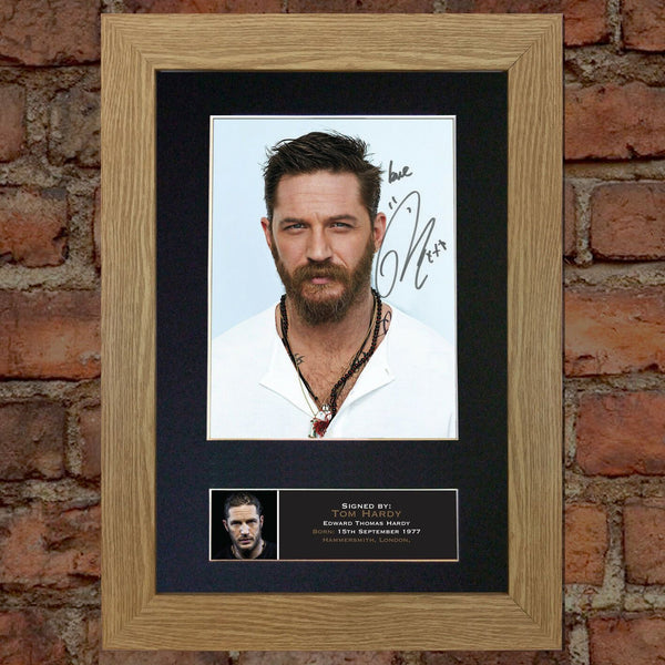 TOM HARDY Quality Signed Mounted Autograph Photo Print (A4) 580