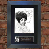 ARETHA FRANKLIN Signed Autograph Mounted Photo REPRODUCTION PRINT A4 661