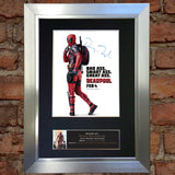 DEADPOOL Ryan Reynolds Signed Autograph Mounted Photo Reproduction Print A4 #612