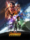 AVENGERS Infinity War Autograph POSTER Signed by 6 of Cast Rare Quality Print