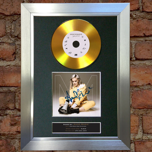 #176 ANNE MARIE speak your mind GOLD DISC Cd Album Signed Autograph Print