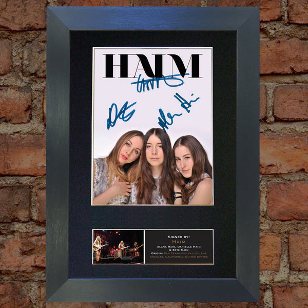 Haim Signed Autograph Mounted Photo Repro A4 Print BRAND NEW 453