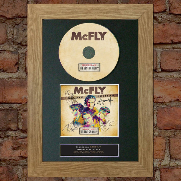 MCFLY Memory Lane Album Signed CD COVER MOUNTED A4 Autograph Print 18