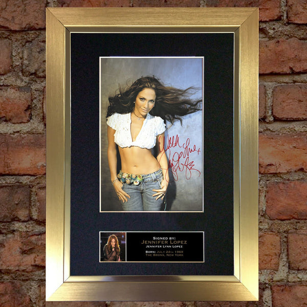 JENNIFER LOPEZ Mounted Signed Photo Reproduction Autograph Print A4 252