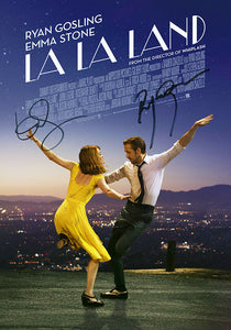 LA LA LAND Ryan Gosling Autograph FILM MOVIE POSTER Print Signed by 2 of Cast
