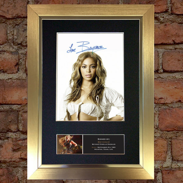 BEYONCE #2 Signed Autograph Mounted Photo REPRODUCTION PRINT A4 440