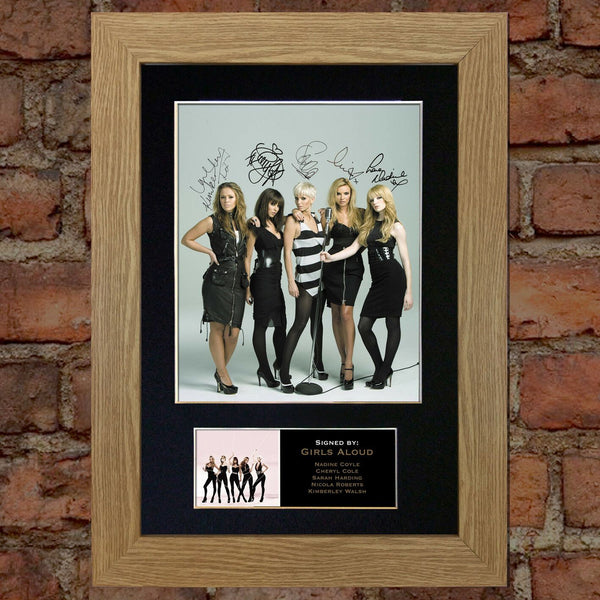 GIRLS ALOUD Mounted Signed Photo Reproduction Autograph Print A4 189