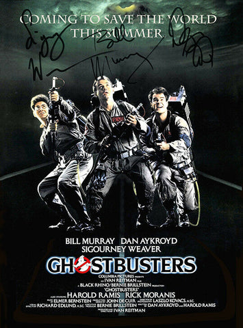 GHOSTBUSTERS Autograph POSTER Signed by 3 of Cast Rare Quality Print