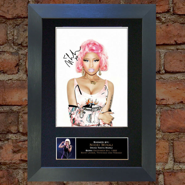 NICKI MINAJ Mounted Signed Photo Reproduction Autograph Print A4 212