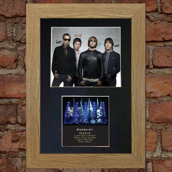 OASIS Autograph Mounted Signed Photo Reproduction Print A4 191
