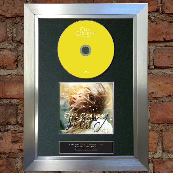 ELLIE GOULDING Bright Lights Album Signed CD COVER MOUNTED A4 Autograph Print 51
