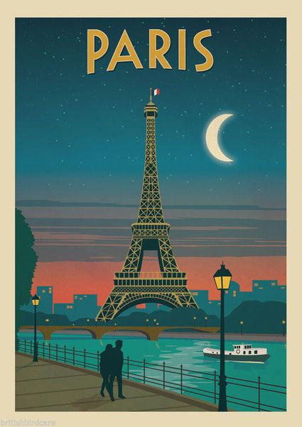 PARIS VINTAGE RETRO TRAVEL Poster Nostalgic Home Print Wall Art Decor #64