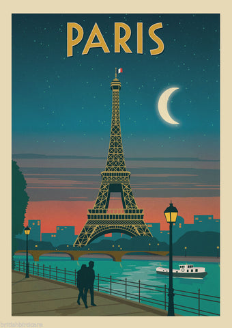PARIS VINTAGE RETRO TRAVEL Poster Nostalgic Home Print Wall Art Decor #64