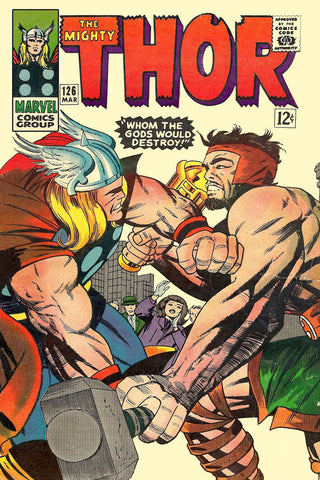 THOR Comic Cover 126th Edition Cover Reproduction Vintage Wall Art Print #28