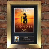WONDER WOMAN Gal Gadot Quality Autograph Mounted Signed Photo Repro Print A4 702