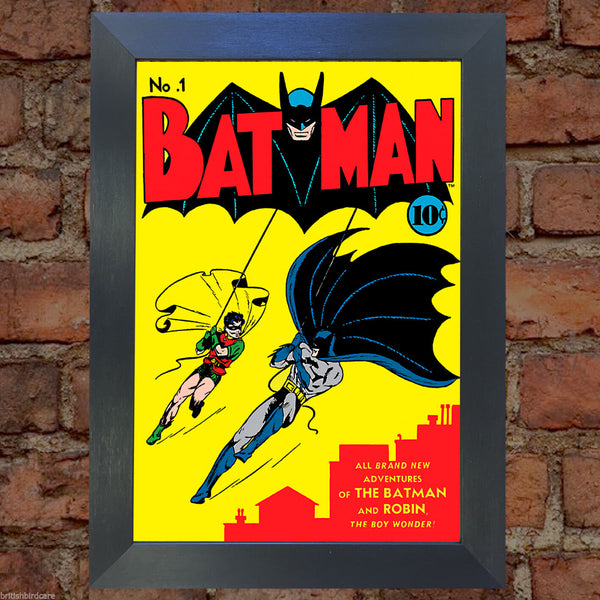 BATMAN Comic Cover 1st Edition Cover Reproduction Vintage Wall Art Print #1