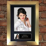 SELINA GOMEZ Mounted Signed Photo Reproduction Autograph Print A4 215
