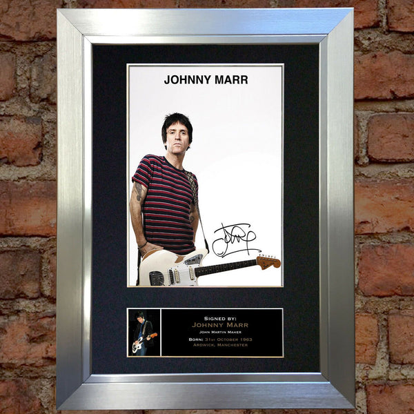 JOHNNY MARR Mounted Signed Photo Reproduction Autograph Print A4 326