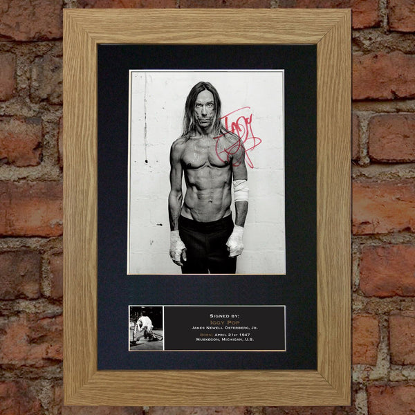 IGGY POP Signed Autograph Mounted Photo Repro A4 Print 439