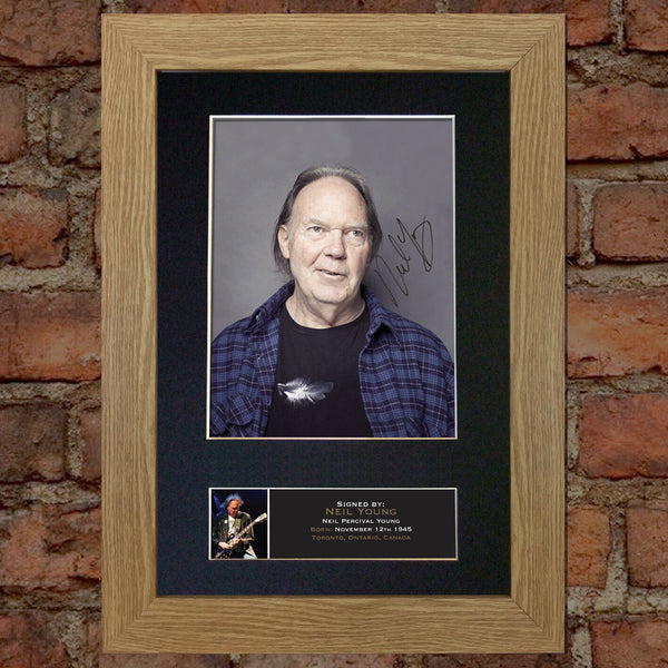 NEIL YOUNG Autograph Mounted Signed Photo Reproduction PRINT A4 391