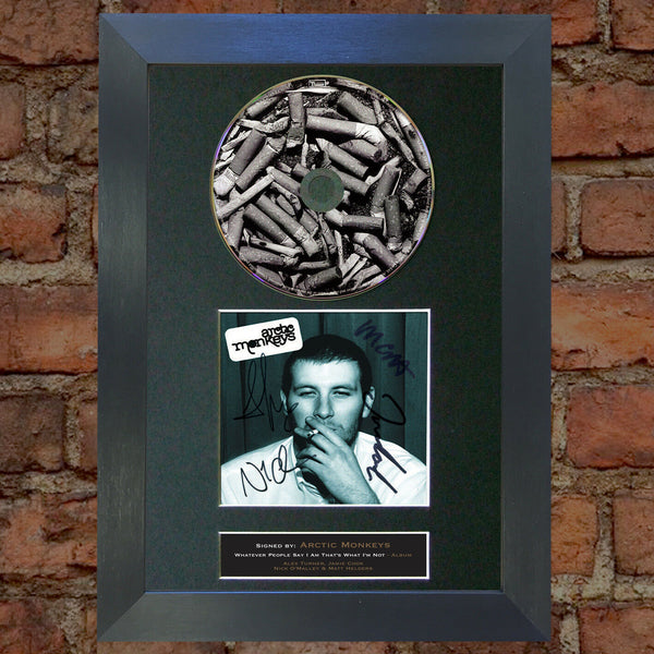 ARCTIC MONKEYS Album Signed CD COVER MOUNTED A4 Autograph Repro Print (50)