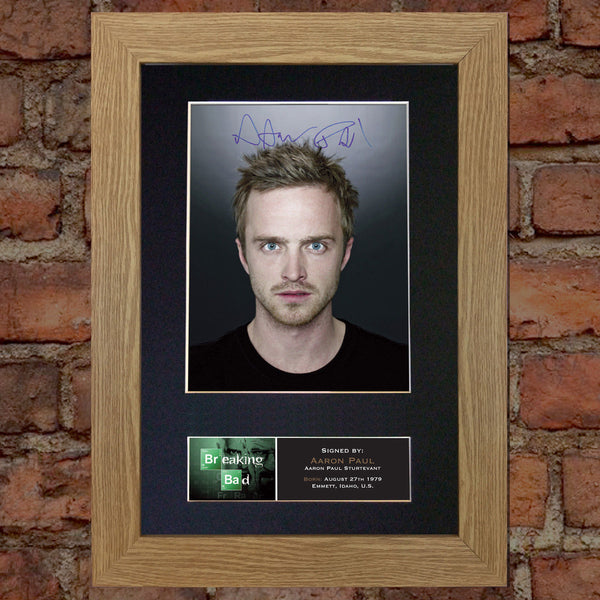 AARON PAUL Breaking Bad Signed Autograph Mounted FAN CLUB Photo PRINT A4 430