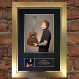 ED SHEERAN No3 Signed Autograph Mounted Photo REPRODUCTION PRINT A4 400