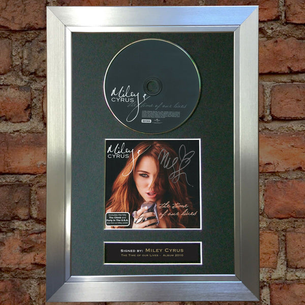 MILEY CYRUS Signed CD COVER MOUNTED A4 Autograph Print (4)