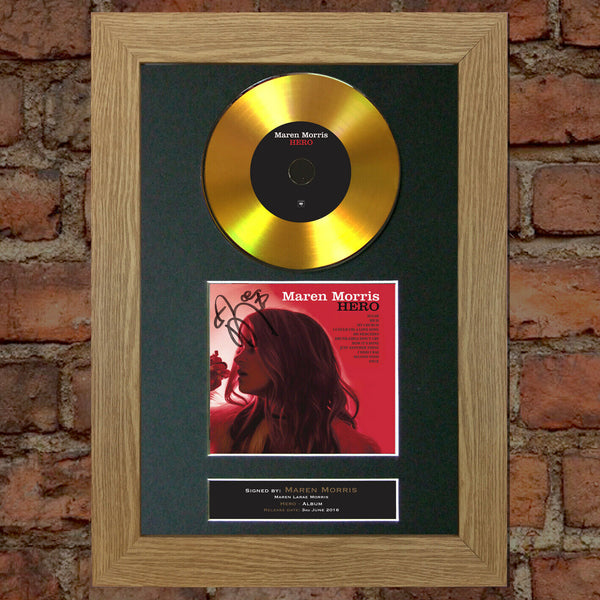 #192 Maren Morris Hero Cd GOLD DISC Country Album Signed Autograph Print