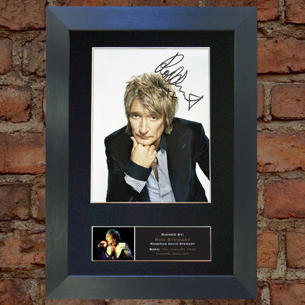 ROD STEWART No2 Signed Autograph Quality Mounted Photo Reproduction PRINT A4 602