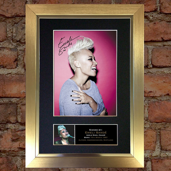 EMELI SANDE Mounted Signed Photo Reproduction Autograph Print A4 294