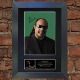 STEVIE WONDER Mounted Signed Photo Reproduction Autograph Print A4 150