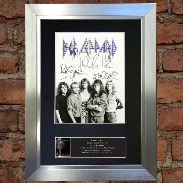 DEF LEPPARD (RARE) Quality Autograph Mounted Signed Photo Repro Print A4 695