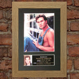 PATRICK SWAYZE Mounted Signed Photo Reproduction Autograph Print A4 4
