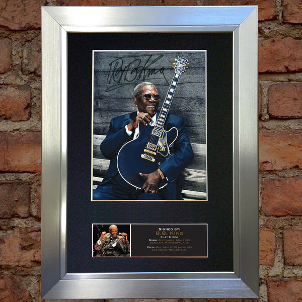 BB KING Signed Autograph Mounted Photo Reproduction PRINT A4 565