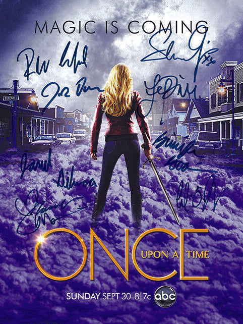 ONCE UPON A TIME Autograph POSTER Signed by 8 of Cast Rare Quality Print