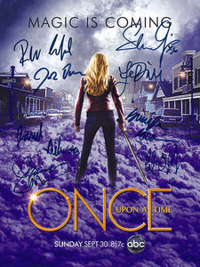 ONCE UPON A TIME Autograph POSTER Signed by 8 of Cast Rare Quality Print