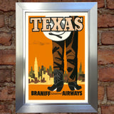 TEXAS VINTAGE RETRO TRAVEL Poster Nostalgic Home Print Wall Art Decor #71