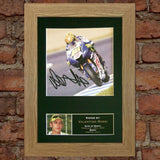 VALENTINO ROSSI Mounted Signed Photo Reproduction Autograph Print A4 33